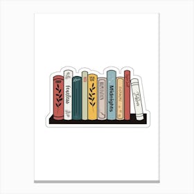 Bookshelf taylor swift album titles Canvas Print