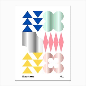 Geometric Bauhaus Poster 1 Canvas Print