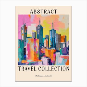 Abstract Travel Collection Poster Melbourne Australia 2 Canvas Print