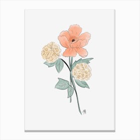 Let It Be - Two Flowers Canvas Print