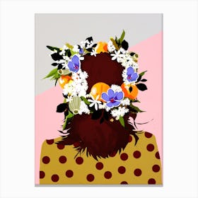 Floral Crown Girl Canvas Print