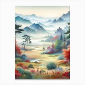 Watercolor Vibrant Country 12 Canvas Print