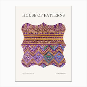 Textile Pattern Poster 8 Canvas Print