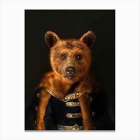 Brave Brown Berchtold Bear Pet Portraits Canvas Print