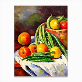 Green Beans 2 Cezanne Style vegetable Canvas Print