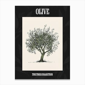 Olive Tree Pixel Illustration 1 Poster Canvas Print
