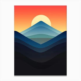 Sunset Mountains Canvas Print