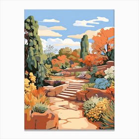 Garden Of The Gods, Usa, United Kingdom In Autumn Fall Illustration 0 Canvas Print