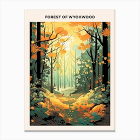 Forest Of Wychwood Midcentury Travel Poster Canvas Print