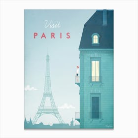 Visit Paris Eiffel Tower Canvas Print