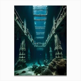 Underwater Ruins-Reimagined 1 Canvas Print