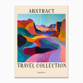 Abstract Travel Collection Poster Kazakhstan 2 Canvas Print