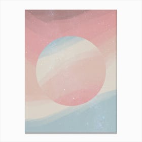 Minimal art abstract watercolor painting of beautiful twilight and blue skies Canvas Print