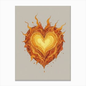 Heart Of Fire Canvas Print Canvas Print