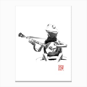 Kermitt The Frog and his banjo Canvas Print