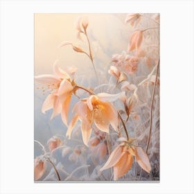 Frosty Botanical Winter Honeysuckle 3 Canvas Print