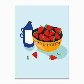 Strawberry Art Print Canvas Print