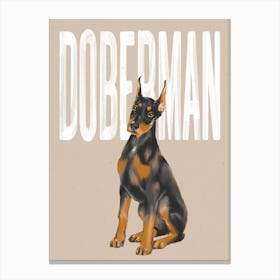 Doberman Template Canvas Print
