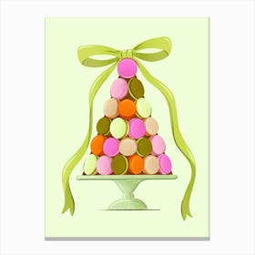 Macaron Tower with as Bow Canvas Print
