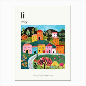 Kids Travel Alphabet  Italy 1 Canvas Print