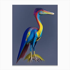 Troodon 1 Primary Colours Dinosaur Canvas Print