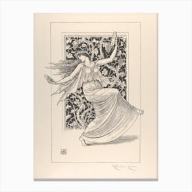 Dancing Nymph, Walter Crane Canvas Print