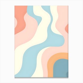 Abstract Pattern in Pastel Colors Canvas Print