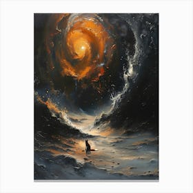 The Journey, Bichromatic, Surrealism, Impressionism Canvas Print