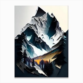 Vanoise National Park France Cut Out Paper Canvas Print