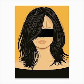 Woman With A Blindfold Canvas Print