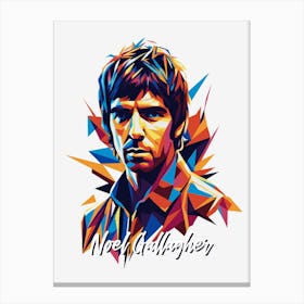 Oasis Noel Gallagher 03 Portrait Music Icon Style WPAP Pop Art Canvas Print