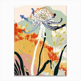 Colourful Flower Illustration Queen Annes Lace 4 Canvas Print