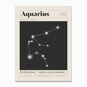 Aquarius Constellation Canvas Print