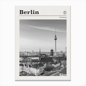 Berline Germany Black And White Canvas Print