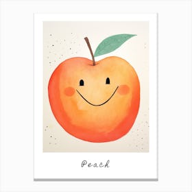 Friendly Kids Peach 1 Poster Canvas Print