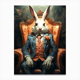 Rabbit In A Suit Canvas Print