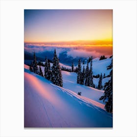 El Colorado, Chile Sunrise Skiing Poster Canvas Print