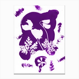 Purple Sweet Peas Flowers Canvas Print