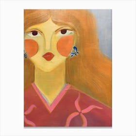 Young Woman portrait Canvas Print