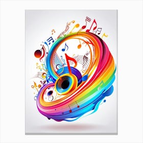 Colorful Music Background 1 Canvas Print