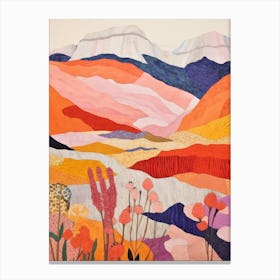 Mount Marcus Baker United States 1 Colourful Mountain Illustration Canvas Print