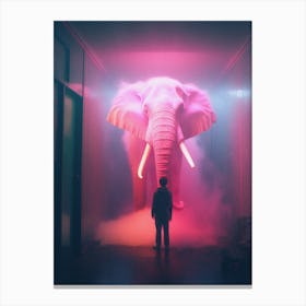 Elephant In The Dark 2 Canvas Print