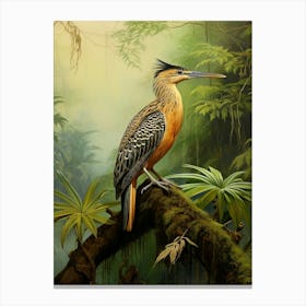 Nature's Embrace: Sunbittern Jungle Bird Wall Art Canvas Print