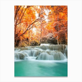 Waterfall In The Forest 5 Canvas Print