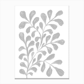 Grey Paint Plant Canvas Print