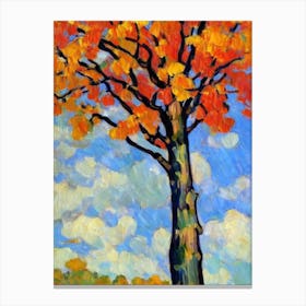 Largetooth Aspen tree Abstract Block Colour Canvas Print