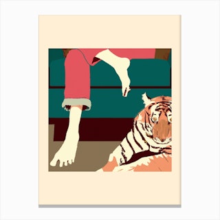 Chilling Tiger Canvas Print