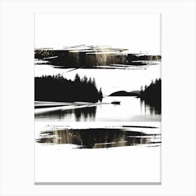 Black And White Painting 9 Canvas Print