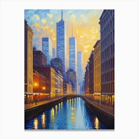 City At Night 5 Canvas Print