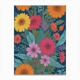 Floral Seamless Pattern 2 Canvas Print